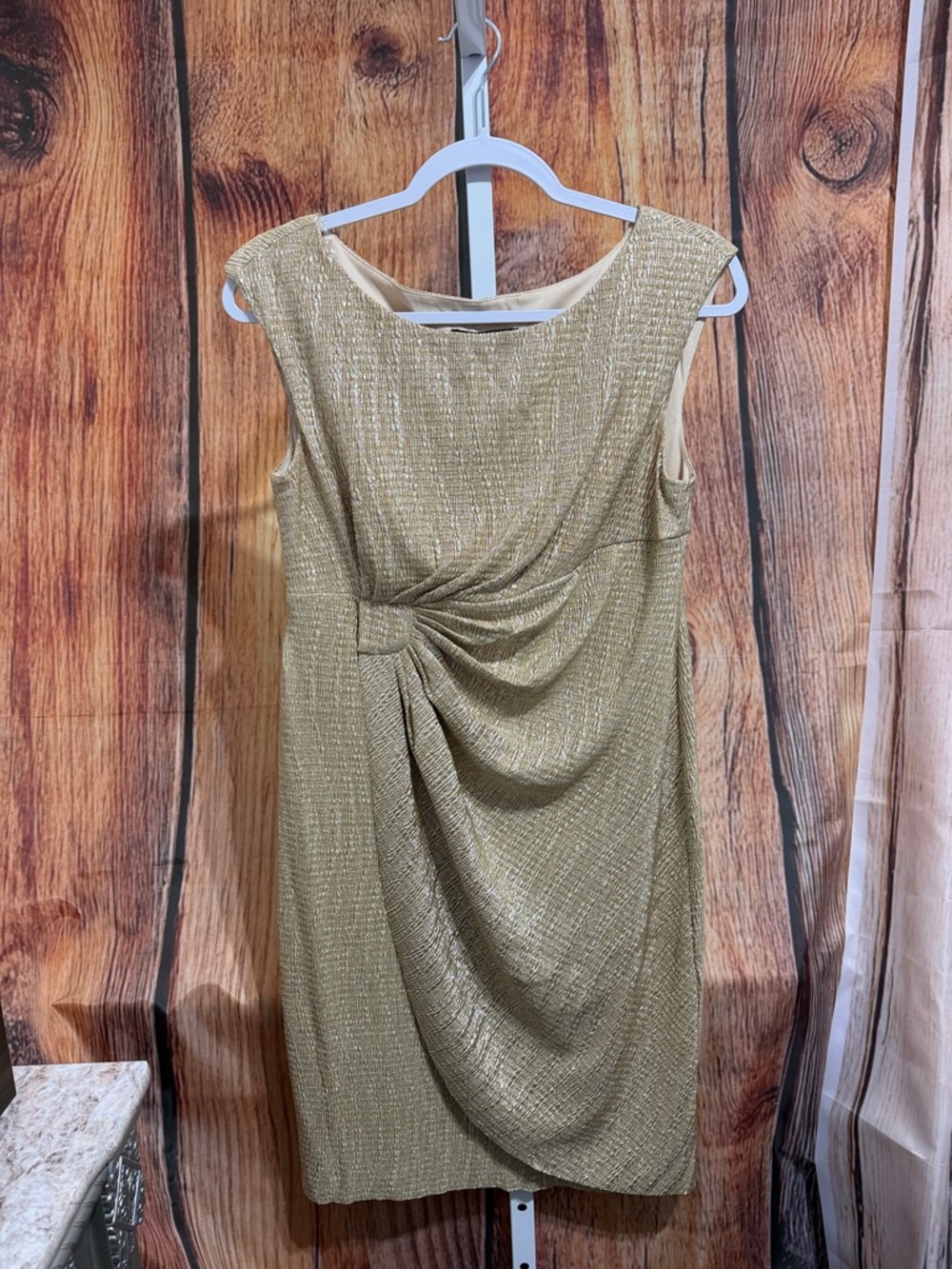 Connected Gold Shimmer Dress Size 8P